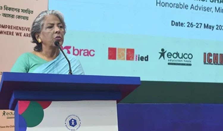 আমাদের সকলের দায়িত্ব শিশুর প্রারম্ভিক যত্ন এবং বিকাশ নিশ্চিত করা : মহিলা ও শিশু বিষয়ক উপদেষ্টা