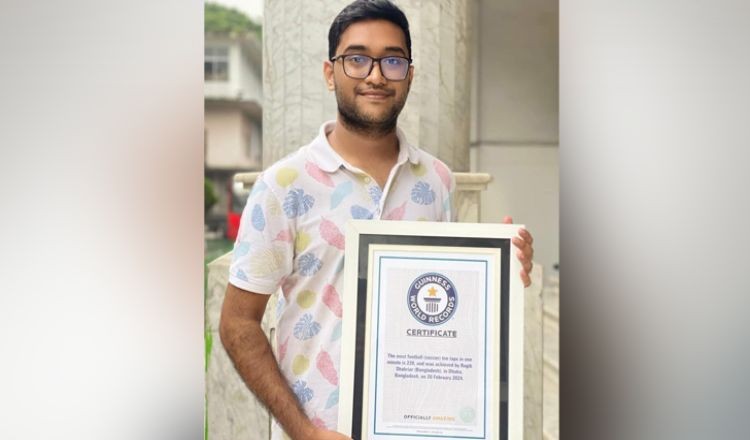 গিনেস রেকর্ড গড়লেন ঢাবি শিক্ষার্থী অংকন