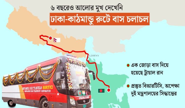ঢাকা-কাঠমান্ডু রুটে বাস চলবে কবে?